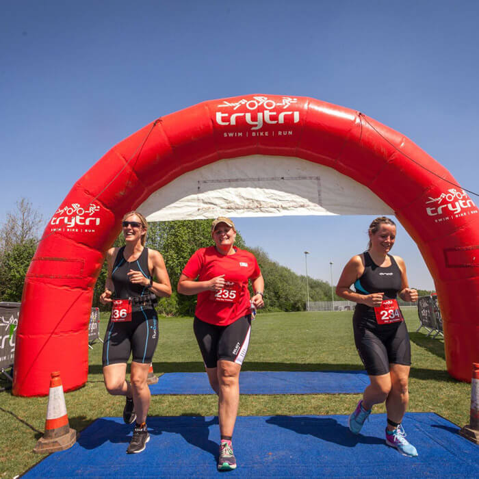Winchester Triathlon finish line