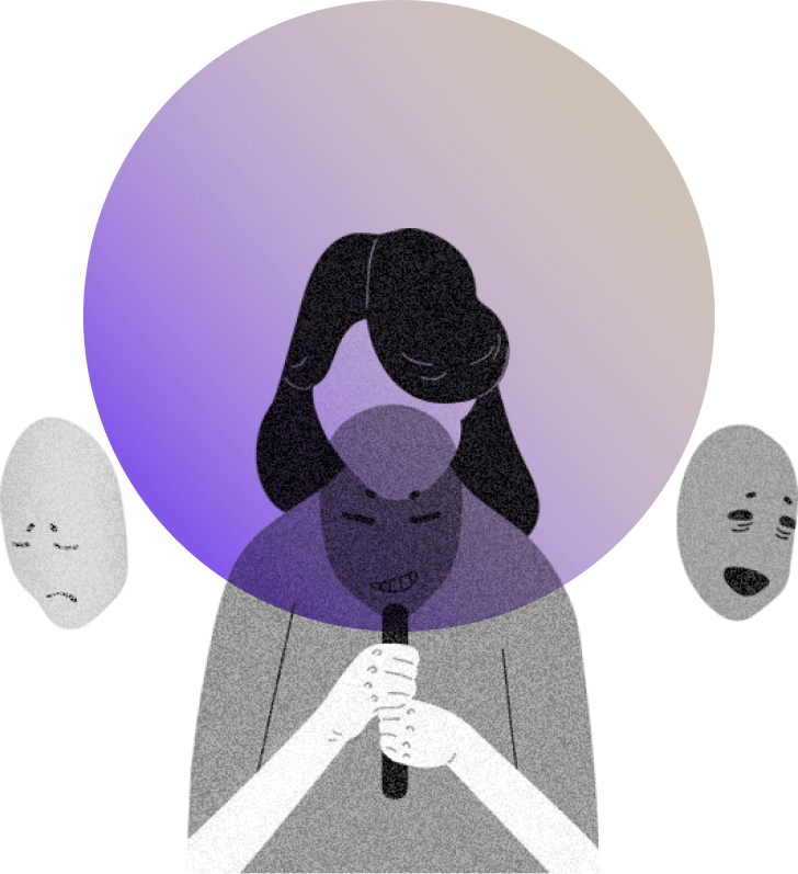Woman holding flashlight