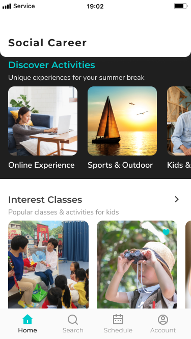 Social Career - Event Go! Mobile App Browse Activities