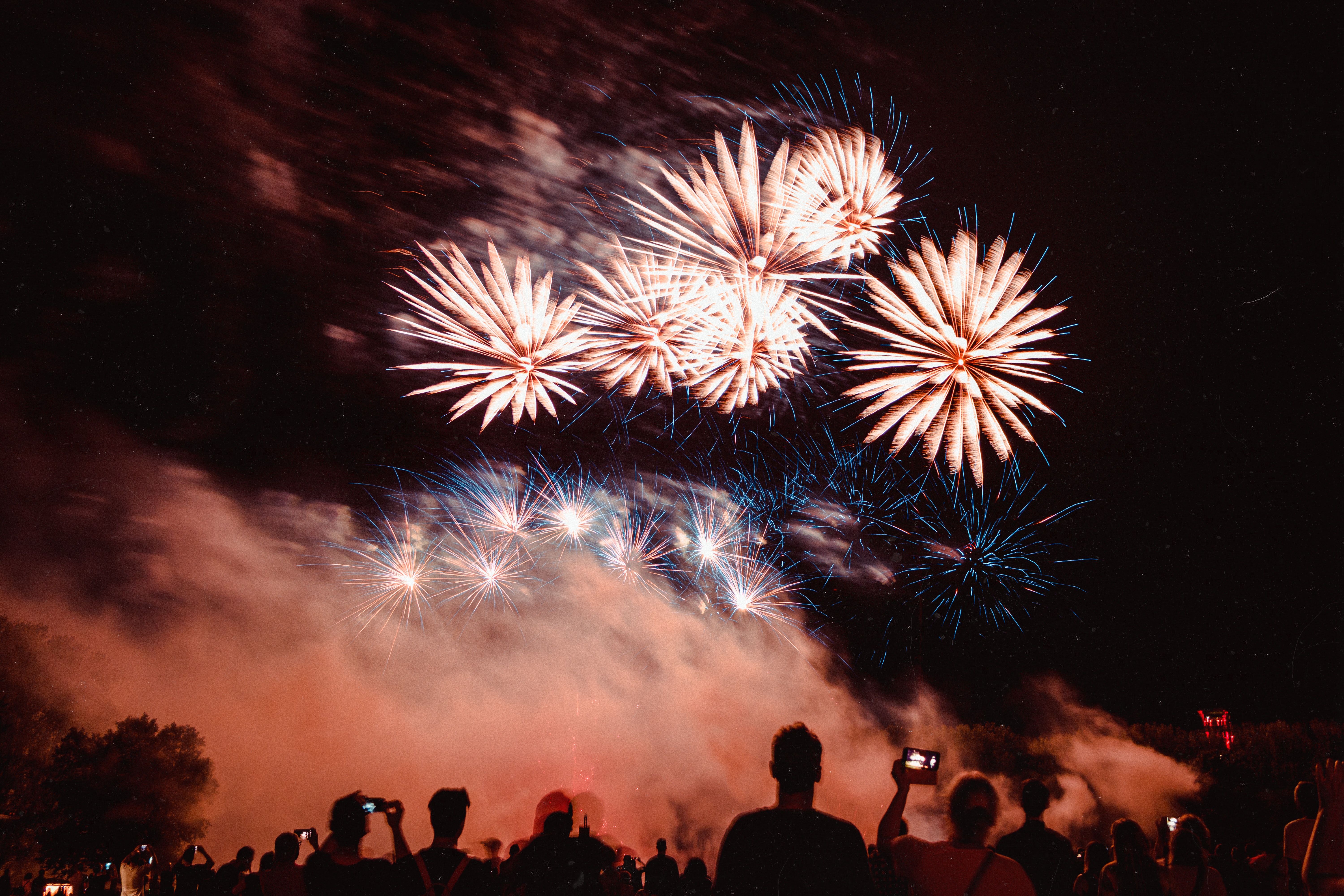 Lighting up fireworks for new years is a common traditions for many countries