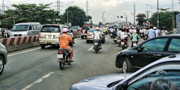 TEFL teacher Sherry has to adapt to a new commute routine in a new country
