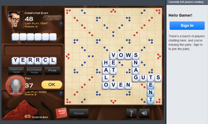 Students can play Scrabble to broaden their range of vocabulary