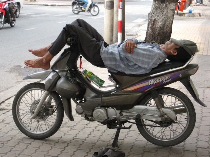 English Teacher Sherry adapted to local mode of transportation while she was teaching in Vietnam