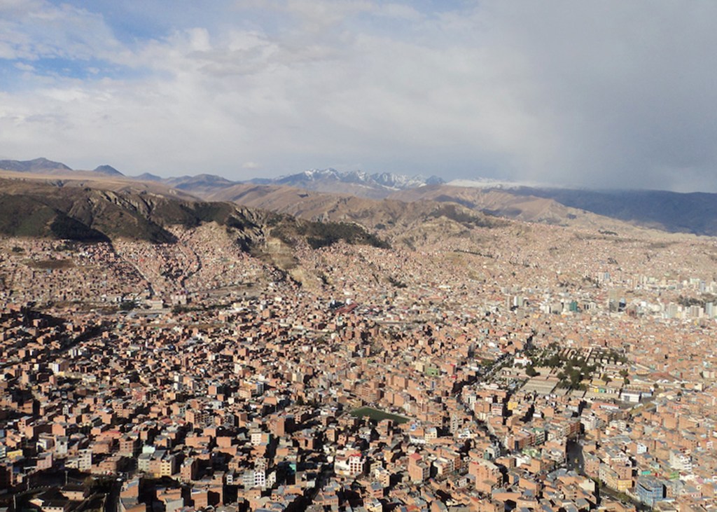 The beautiful view of La Paz, Bolivia, a great work or travel destination