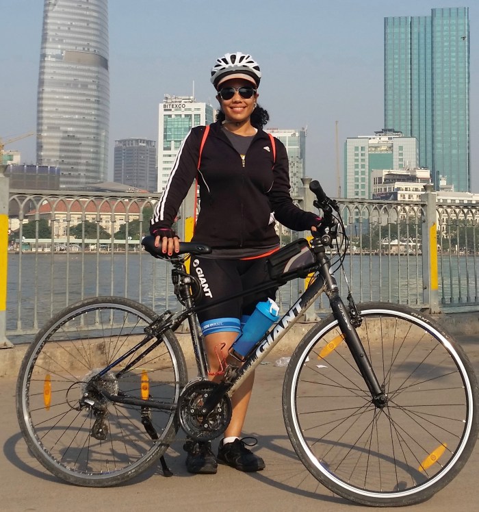 ESL teacher Georgina Sanchez went on a charity bike ride, sponsored by Teaching House, that benefitted local children charities