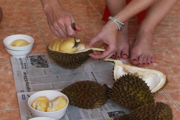 ESL teacher Sherry Ott wrote about her first time trying Durian in Vietnam
