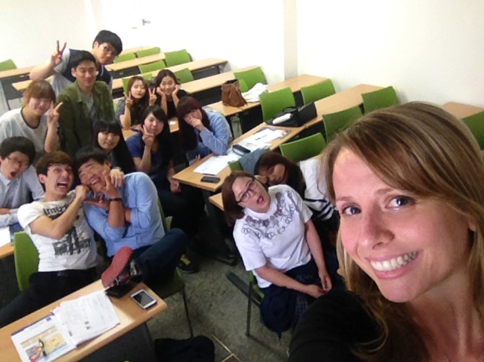 ESL teacher Whitney Currier met lovely students when she was teaching English in Daegu, South Korea