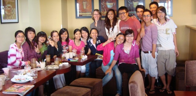 Vocabulary lessons were an important part of Sherry's class during her time teaching English in Vietnam