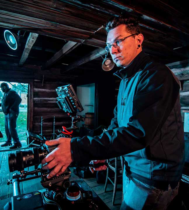 Man filming on Buffalo Soldiers set