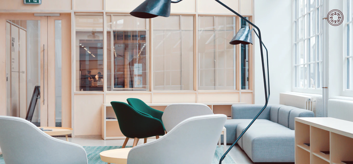 A photo of an empty office space