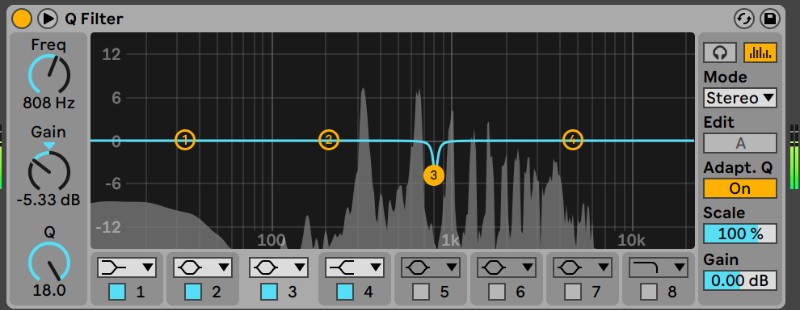 Q Filter in EQ