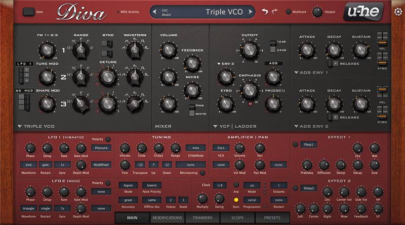 u-he Diva - Beste Analoge Synth