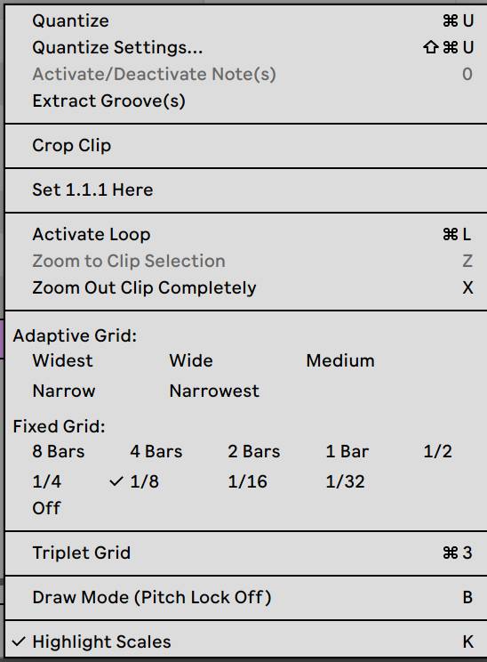 making a beat midi settings