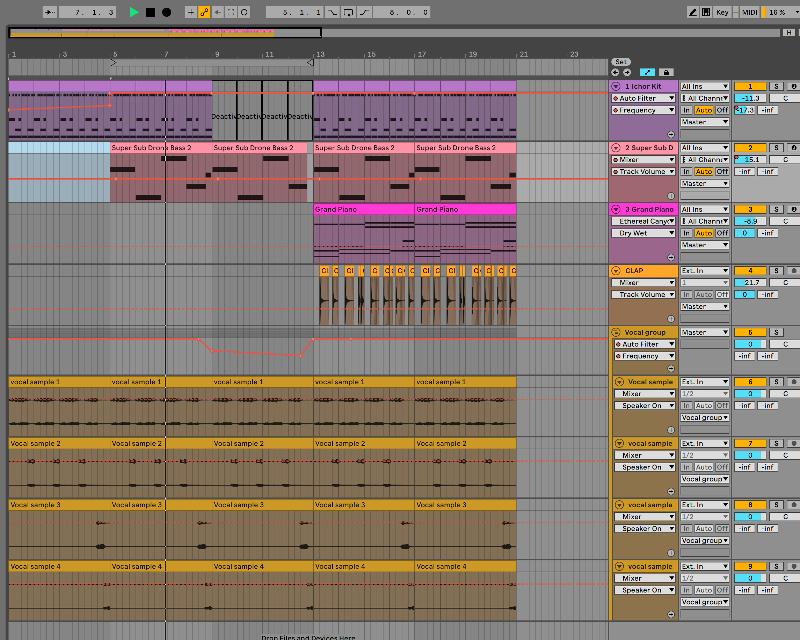 creating a composition for the beat