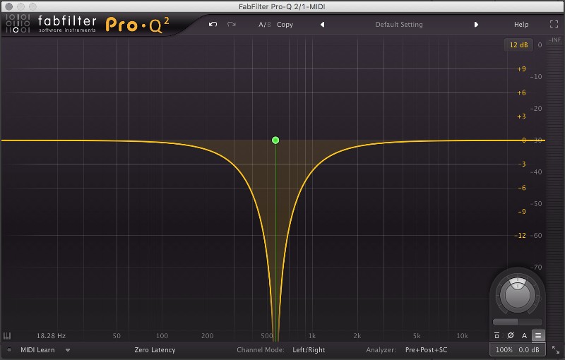 filtro notch na eq