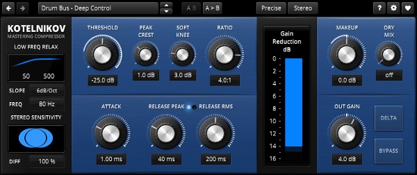 compressore vocale plugin kotelnikov