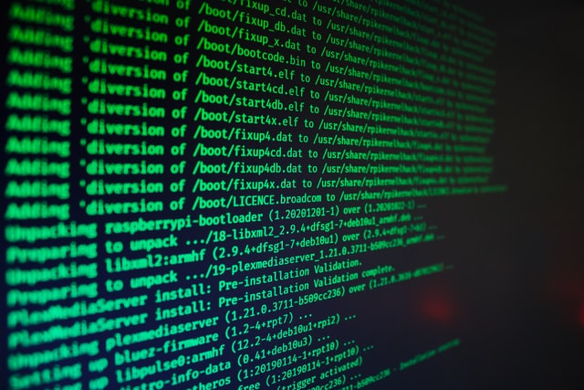 computer code on screen