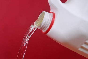 Bleach pouring