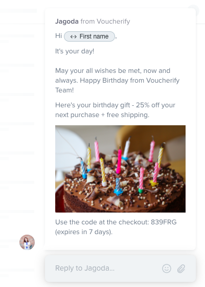 Live chat for birthday and other special ocassions