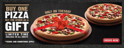 Buy one and get one free by PizzaHut. Sales promotion example 6th