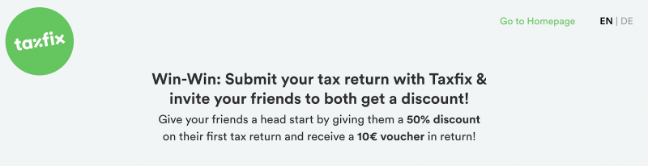 Taxfix referral website