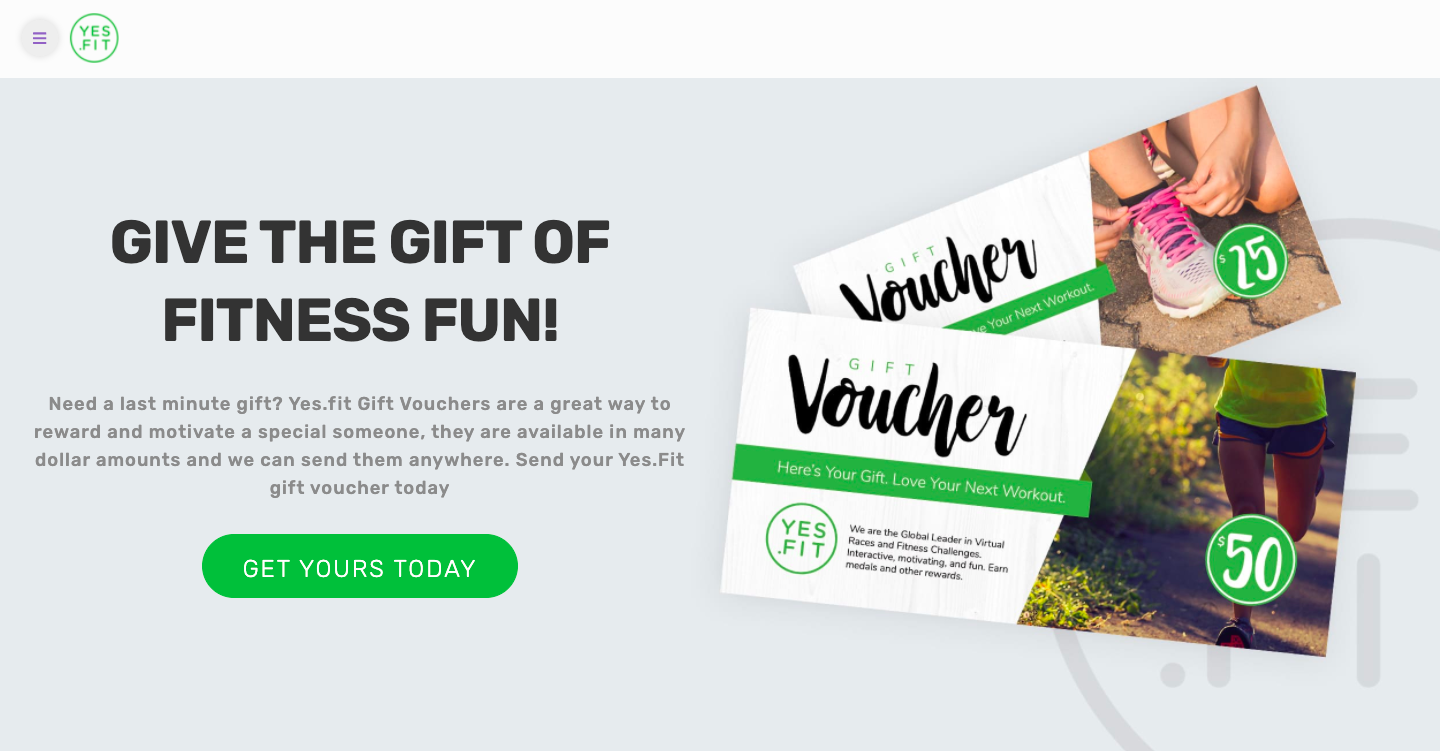 Yes.Fit landing page for gift cards