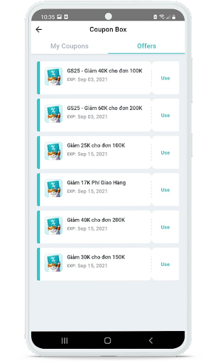 BAEMIN Coupon box screenshot