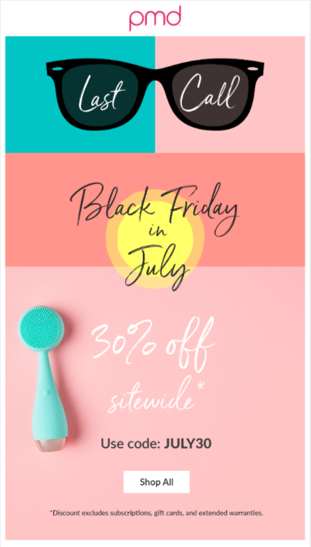 PMD Blak Friday offer in July