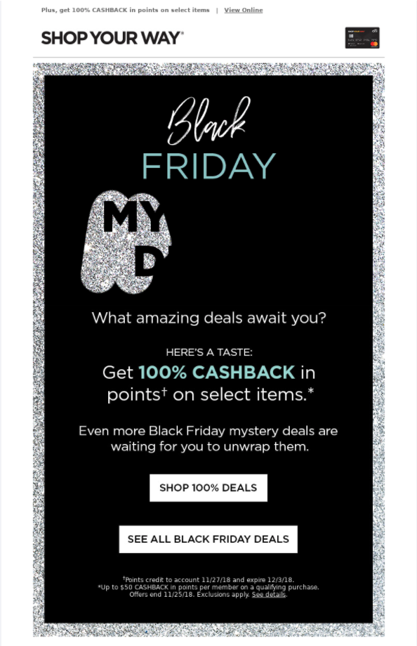 Sears mystery deal for Black Friday