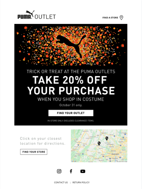 PUMA costume halloween promotion