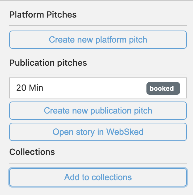 ArcXP Composer pitching stories to publications and collections