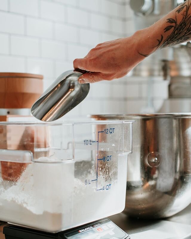 Image of flour being scooped