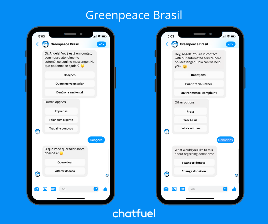 Nonprofit chatbot examples