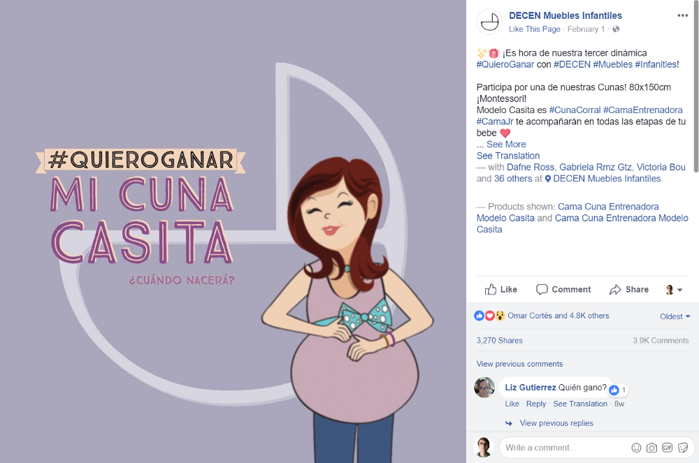 Facebook giveaway