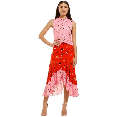 summer-wedding-daytime-rebecca-vallance-ruby-ruffle-dress-pink-red-front