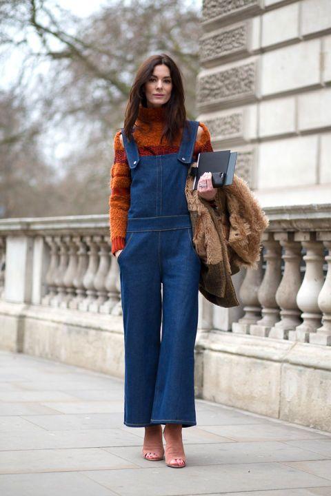 denim jumpsuits in winter
