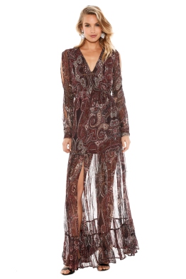The Jetset Diaries - Labyrinth Paisley Maxi Dress - Side