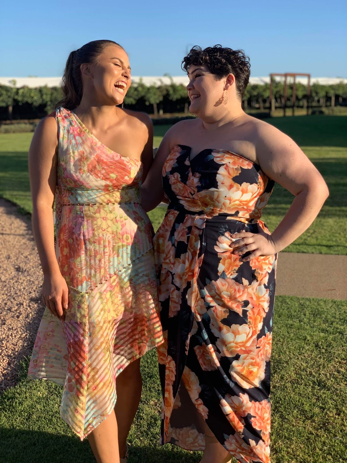 customer-wearing-talulah-floraison-midi-dress-wedding-guest