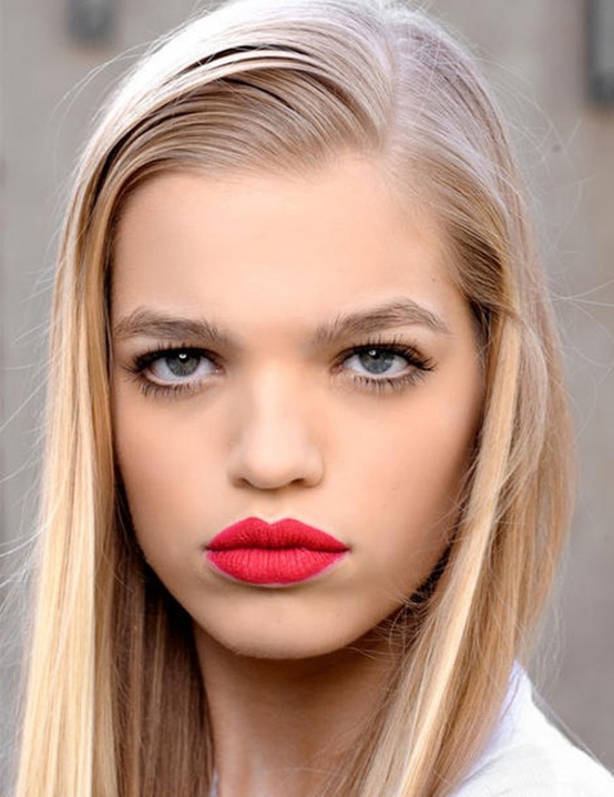 red pink lip