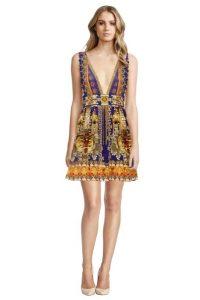 High Tea Party La Chaquetilla V Neck Short Dress