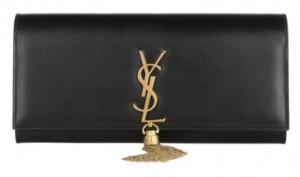 classic black clutch