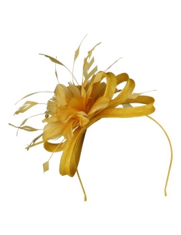 Morgan and Taylor - Nina Fascinator - Front - Yellow