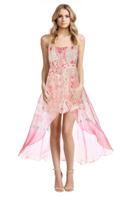 Camilla - Sea Serpent Mini Dress with Long Overlay - Front