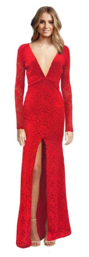 Aelkemi Red Long Gown