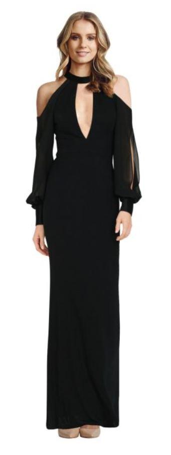 Allen Schwartz Cold Shoulder Gown