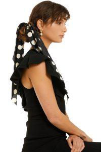 morgan-and-taylor-gretchen-scrunchie-with-long-tails-black-spot-product-one