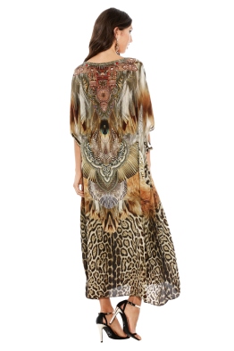 Camilla - EL SALVAJE ROUND NECK KAFTAN - Front - Prints