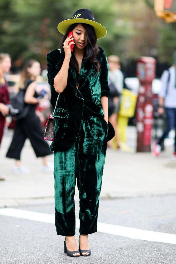 velvet jumpsuits in winter