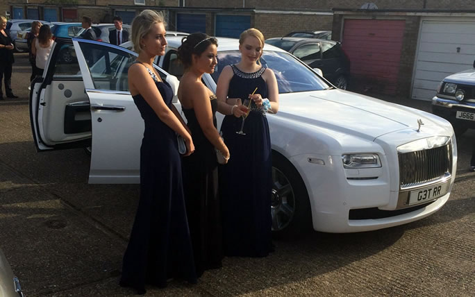 arrive in style in a luxury car