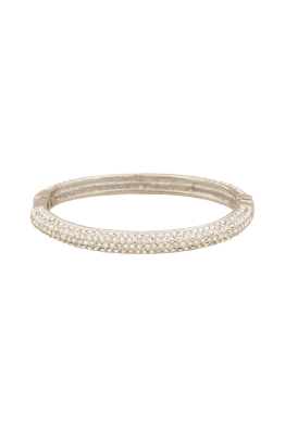 Adorne - Thin Diamante Hinged Bangle